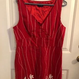 Spence Brand Red and White Accent Dress